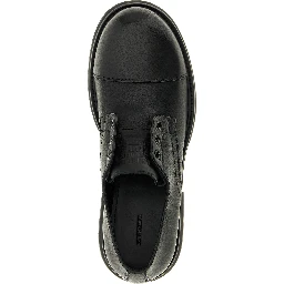Black Bull Skin Slip-On Loafers