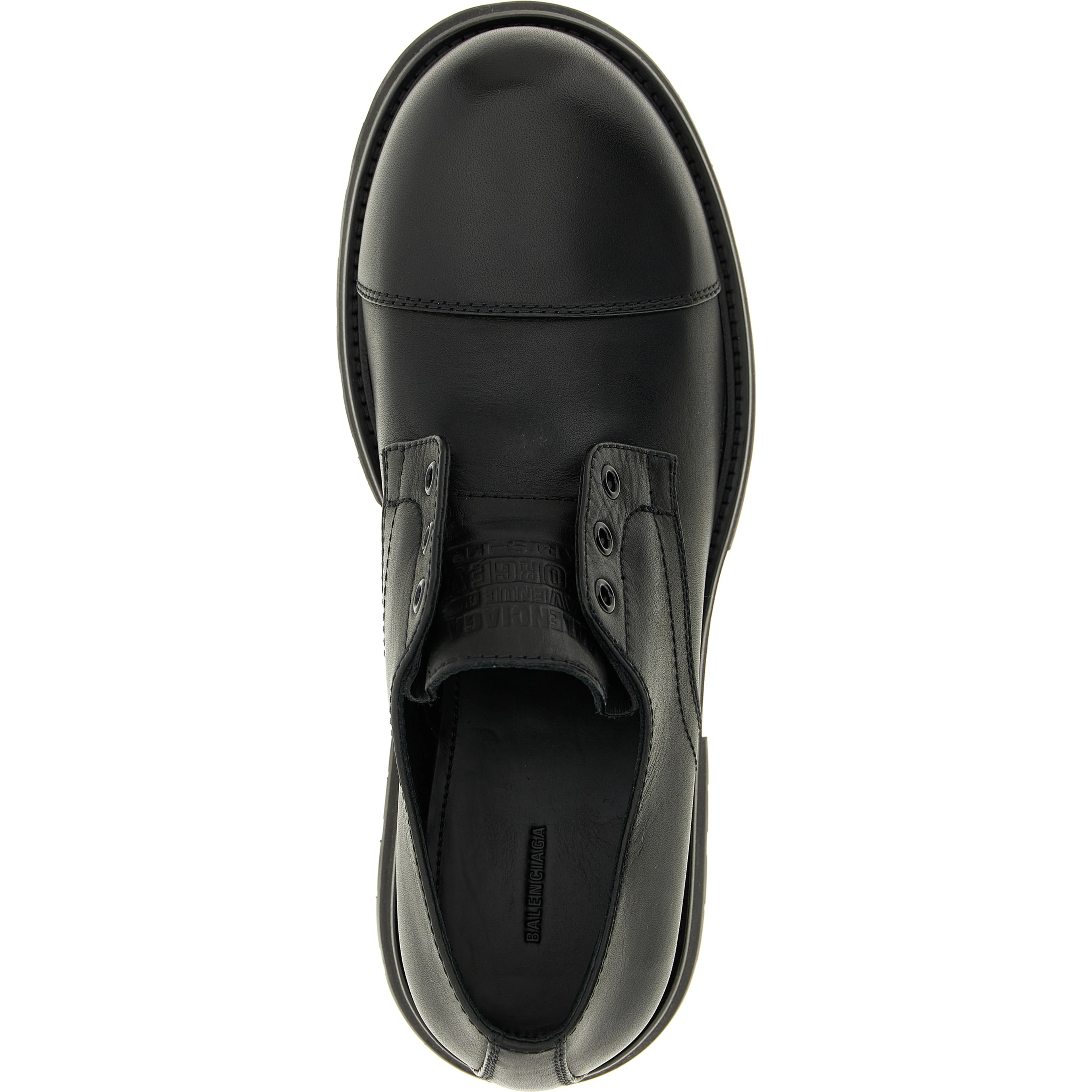 Black Bull Skin Slip-On Loafers