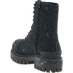 Black Cotton Chelsea Boots