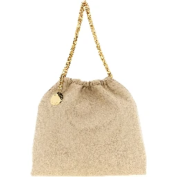 Beige Polyester Shoulder Bag