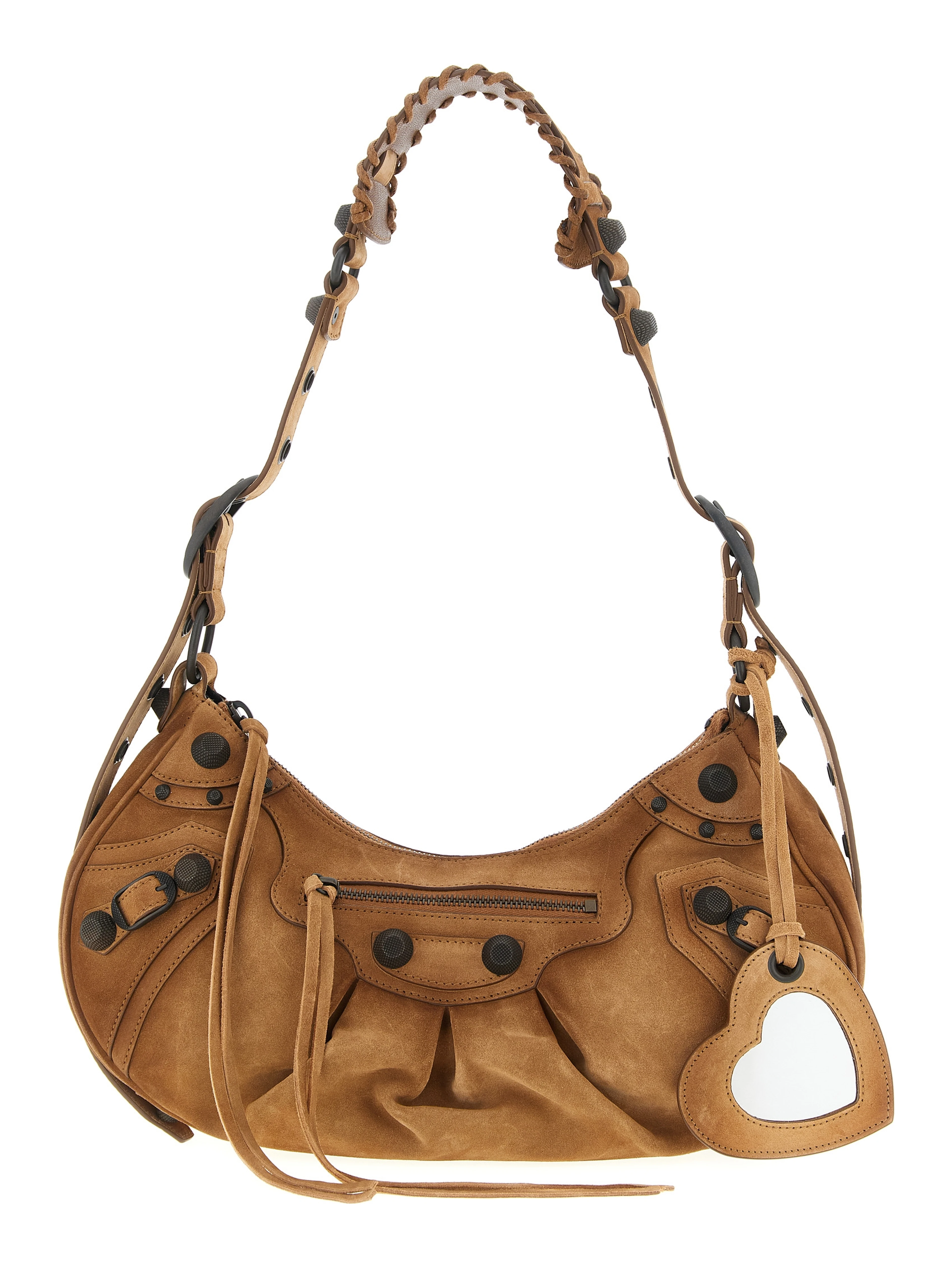 Brown Calfskin Shoulder Bag