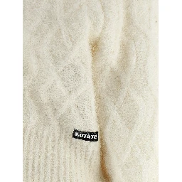 White Alpaca Leather Cardigan