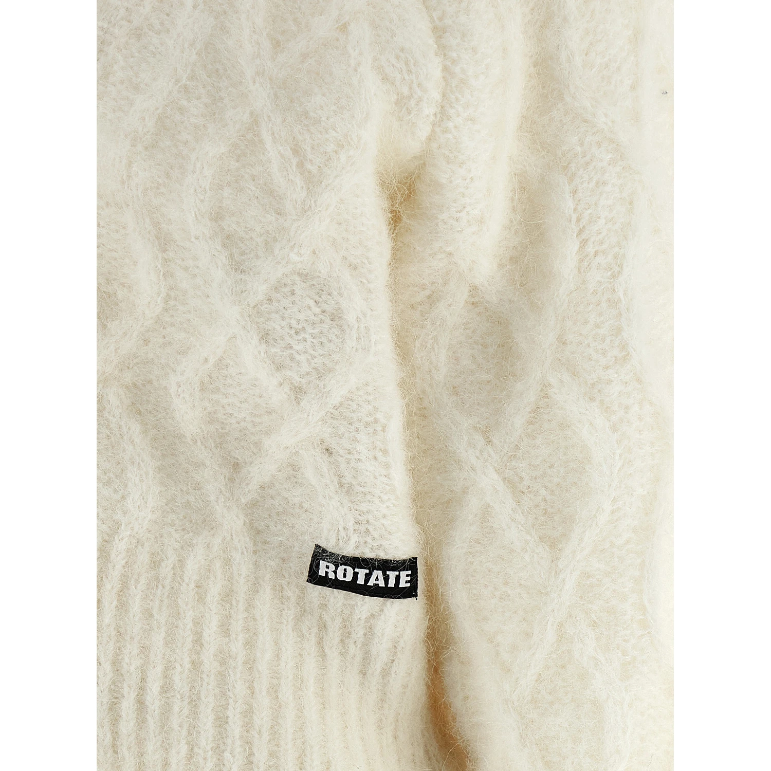 White Alpaca Leather Cardigan