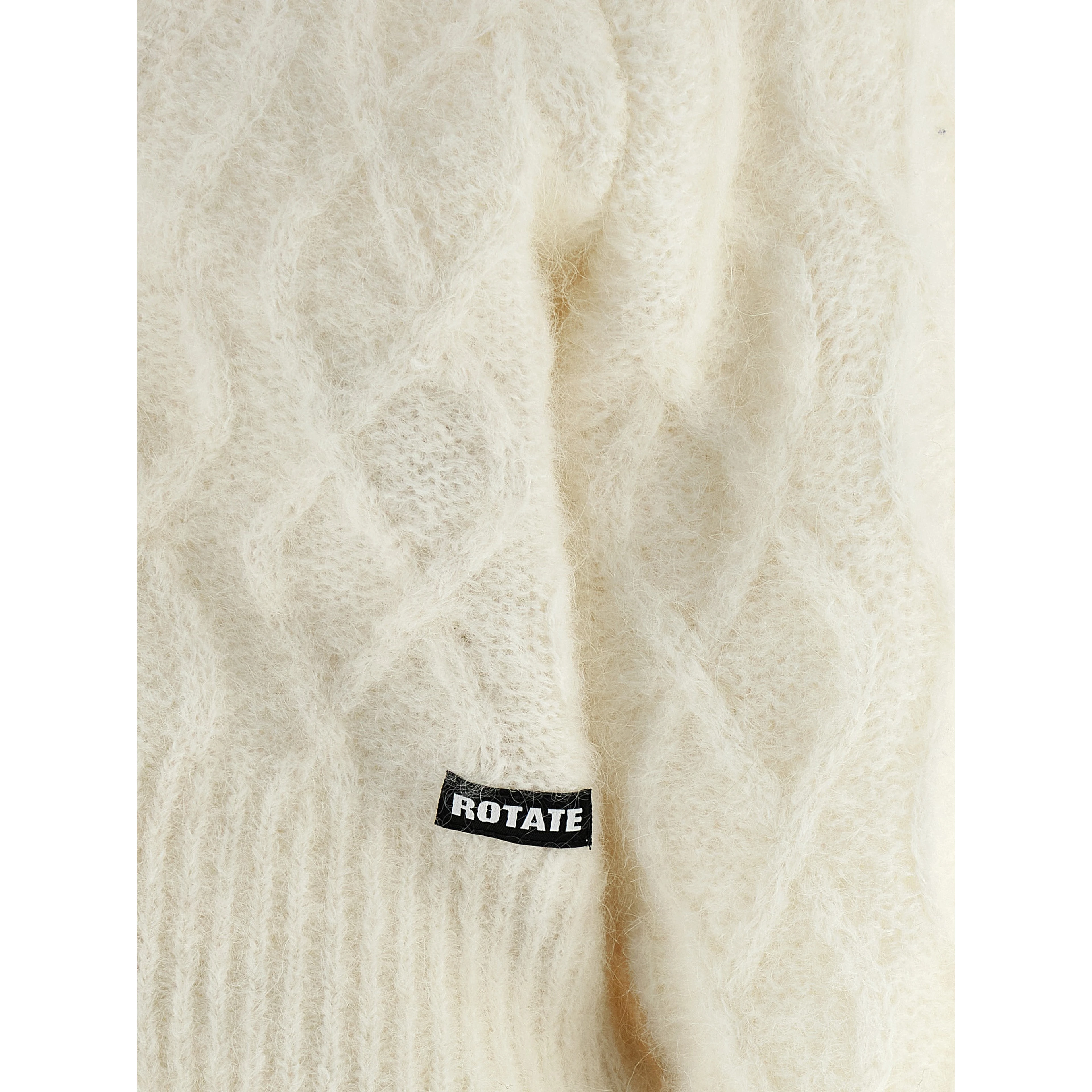 White Alpaca Leather Cardigan