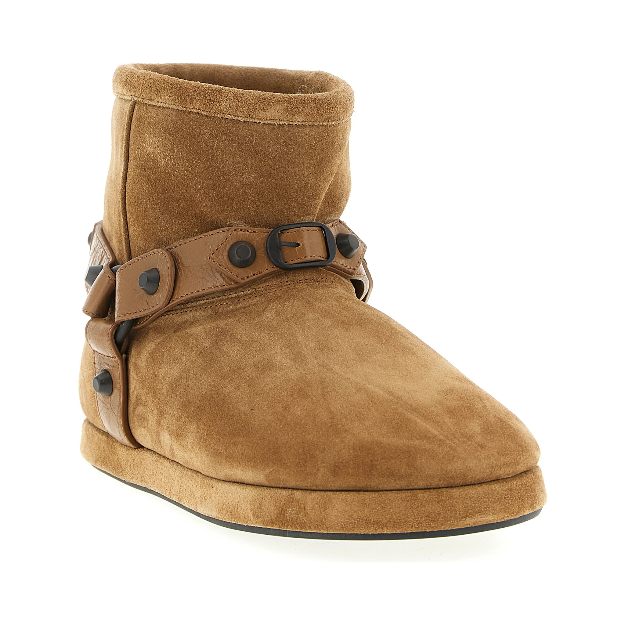 Beige Calfskin Ankle Boots
