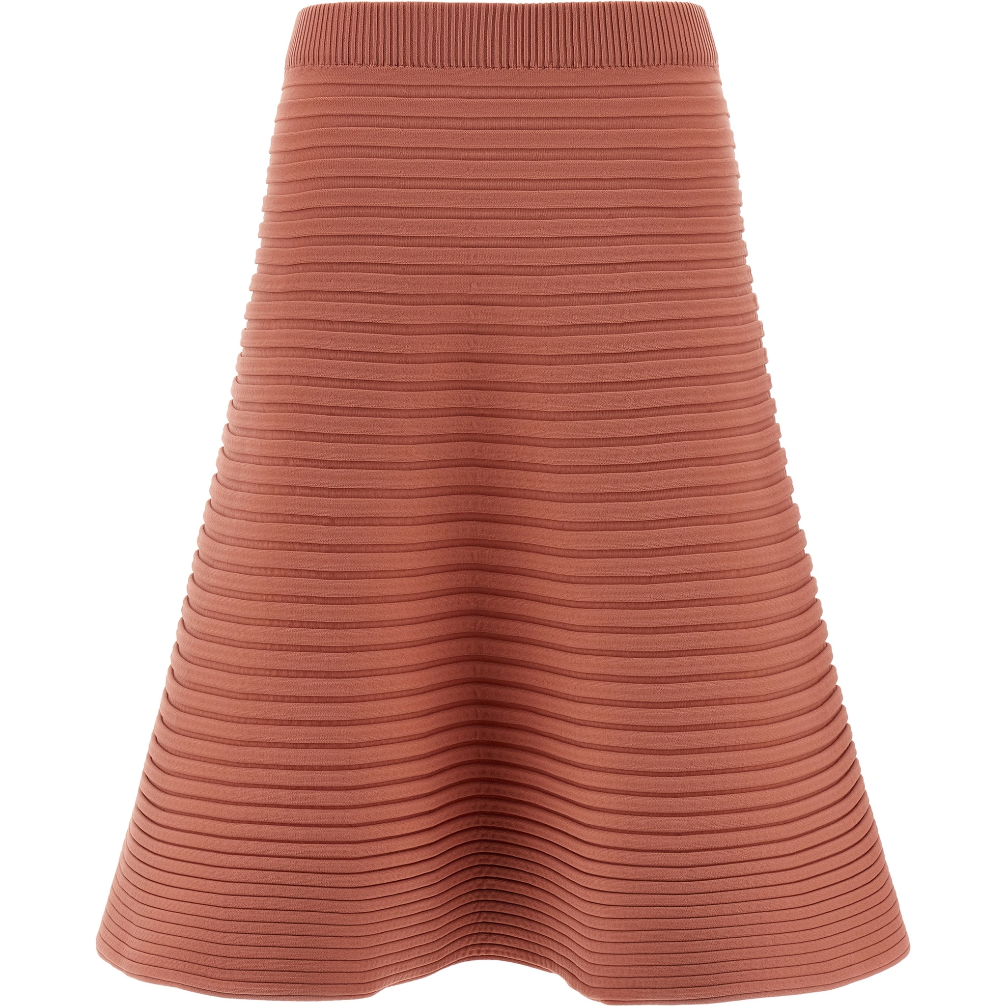 Multicolor Polyester Midi Skirt