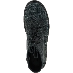 Black Cotton Chelsea Boots