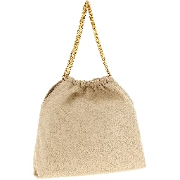 Beige Polyester Shoulder Bag