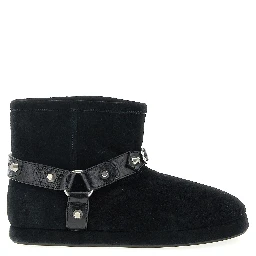 Black Calfskin Ankle Boots