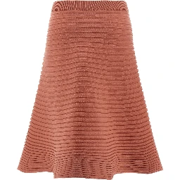Multicolor Polyester Midi Skirt