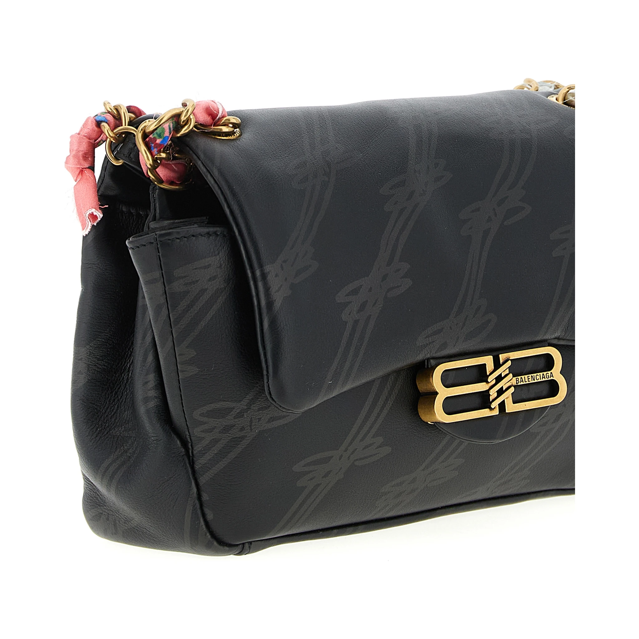 Black Leather Shoulder Bag
