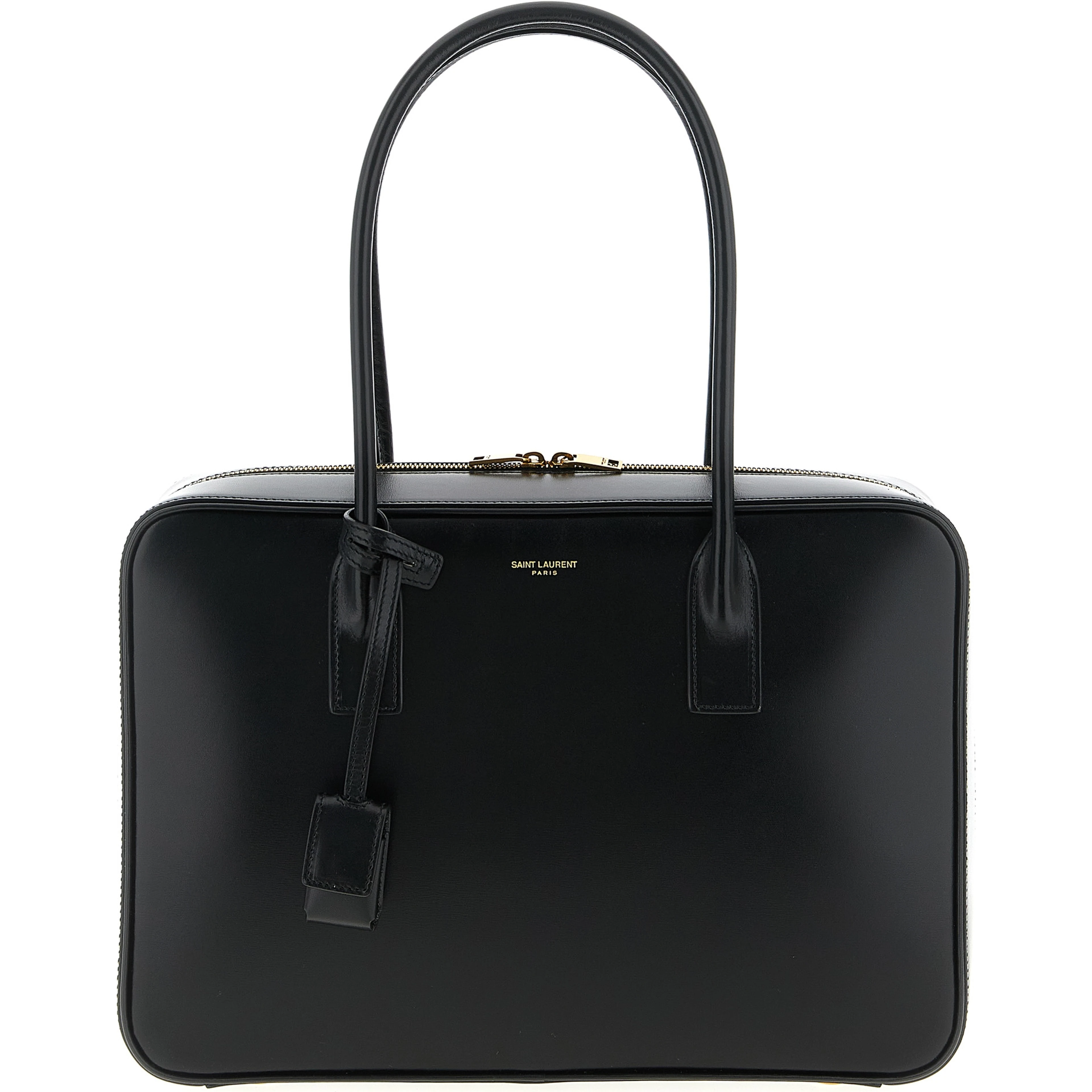 Black Calfskin Shoulder Bag