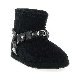 Black Calfskin Ankle Boots