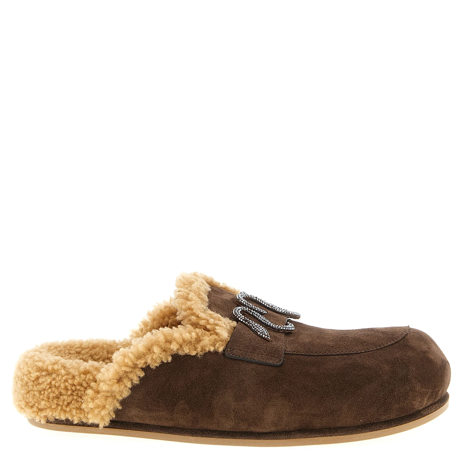 Brown Calfskin Slides