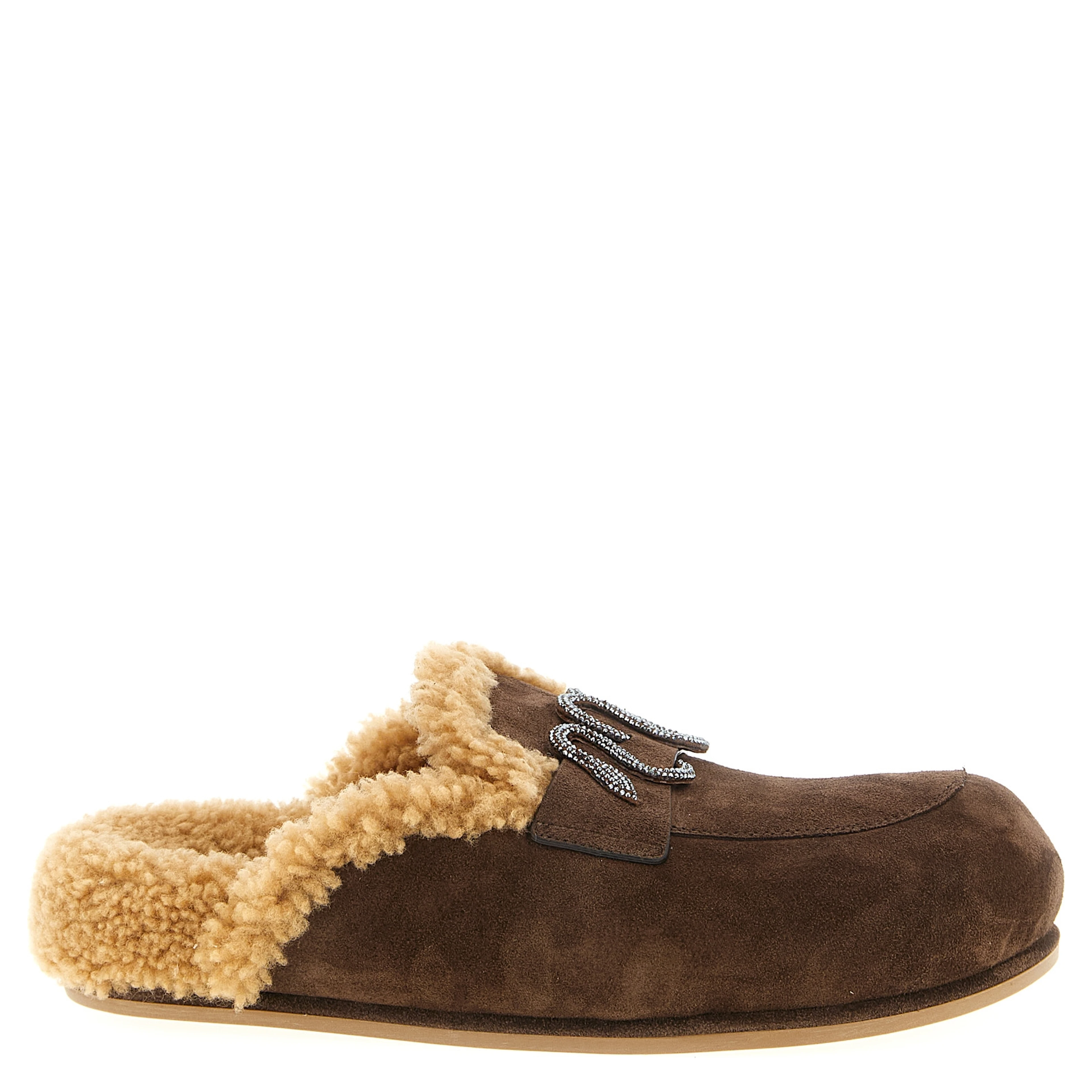 Brown Calfskin Slides