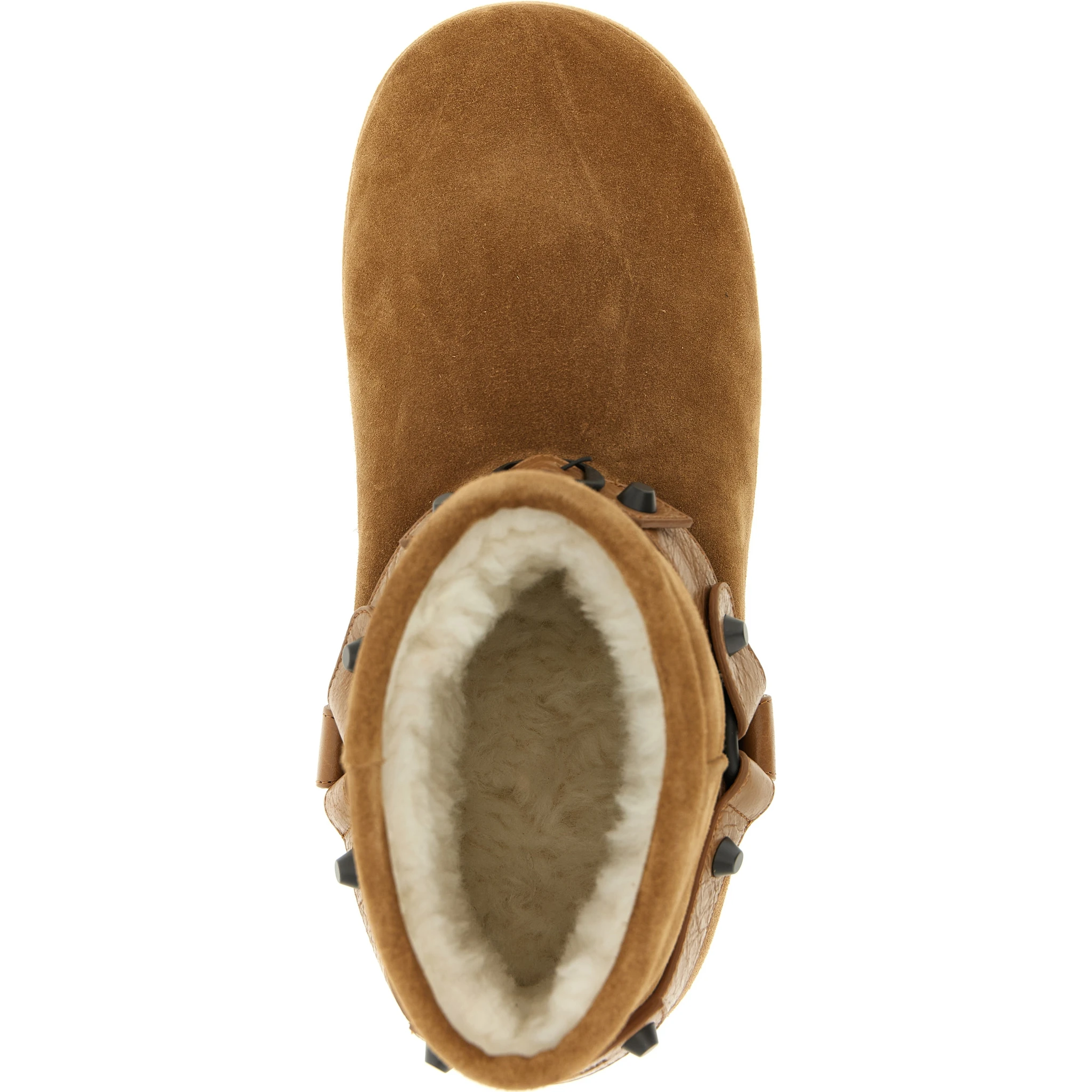 Beige Calfskin Ankle Boots