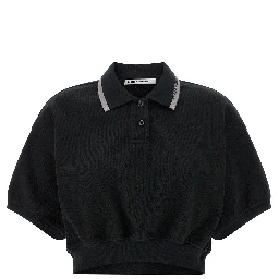 Black Cotton Polo Shirt