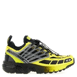 Bicolor Nylon Athletic Sneakers