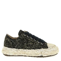 Black Cowhide Low Top Sneakers