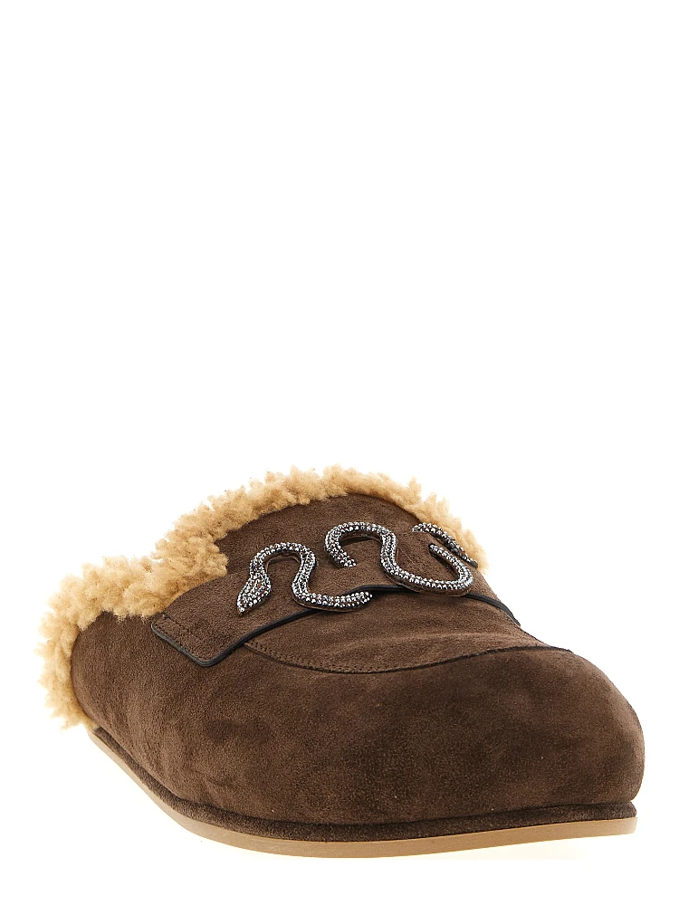 Brown Calfskin Slides alternative