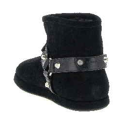 Black Calfskin Ankle Boots