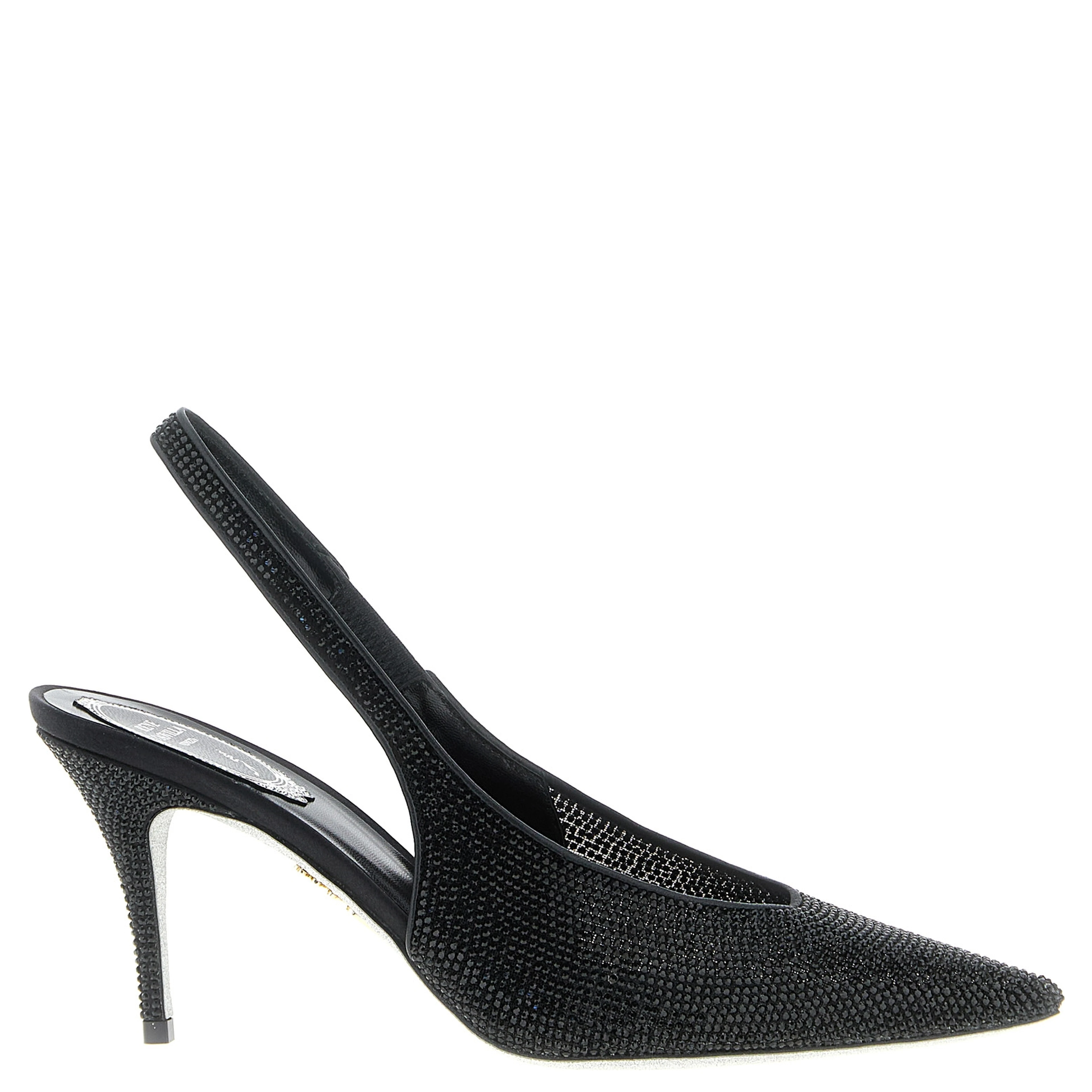 Black Glass High Heel Pumps