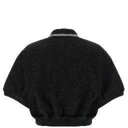 Black Cotton Polo Shirt