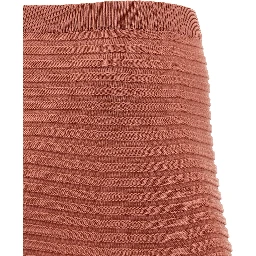 Multicolor Polyester Midi Skirt
