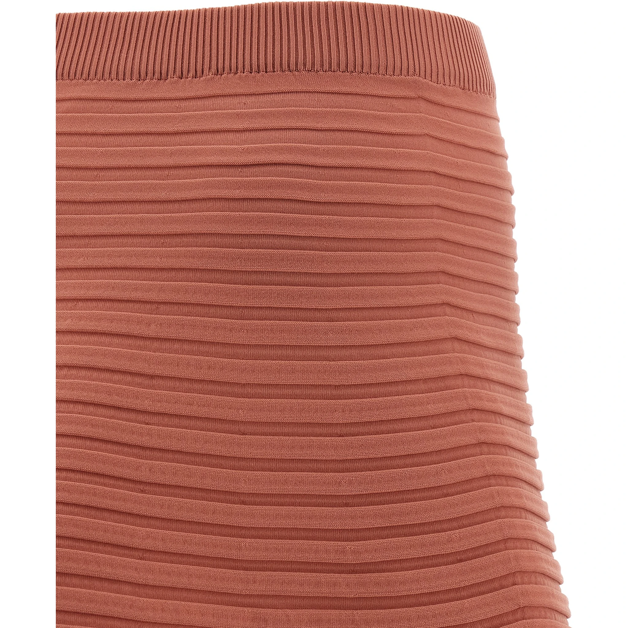 Multicolor Polyester Midi Skirt