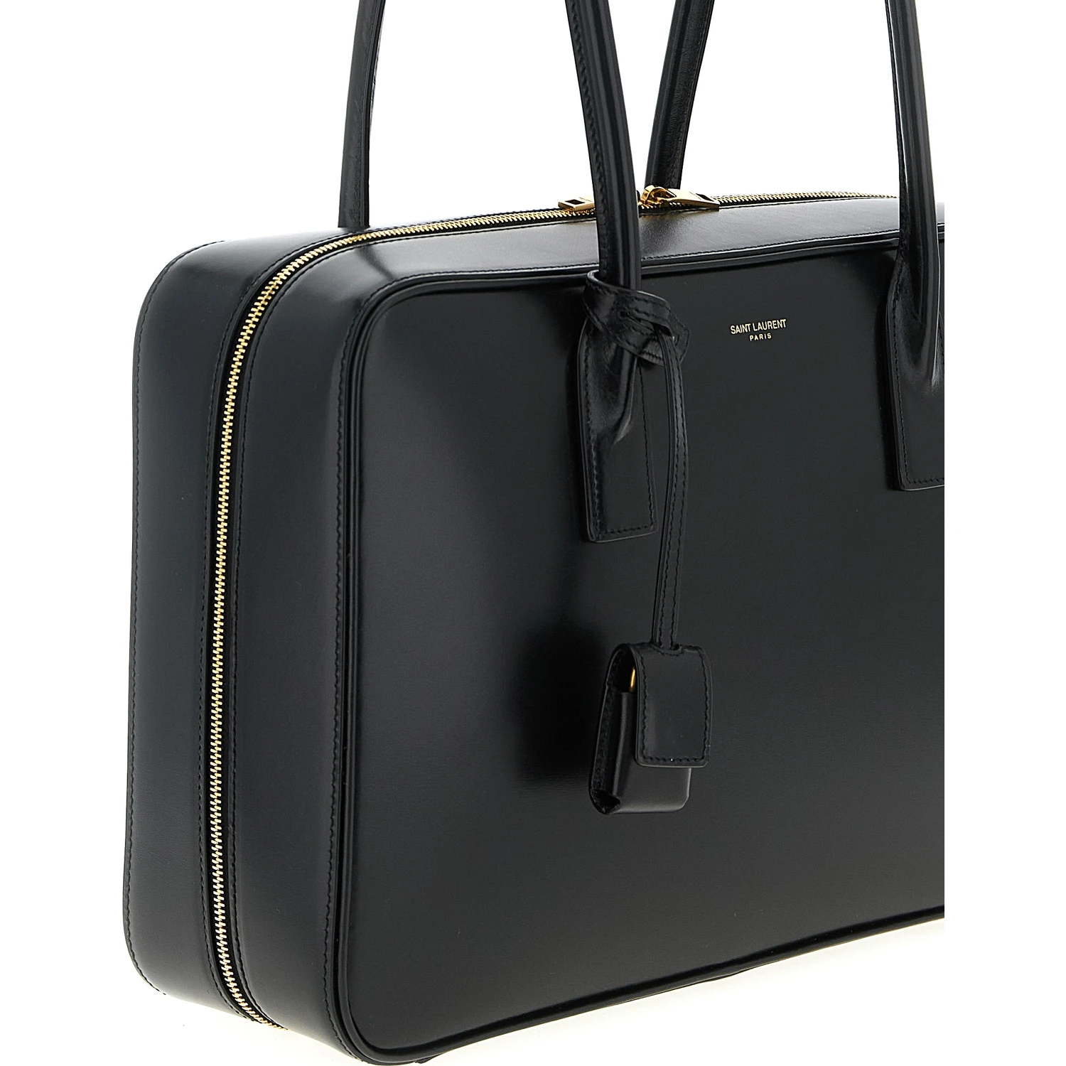 Black Calfskin Shoulder Bag