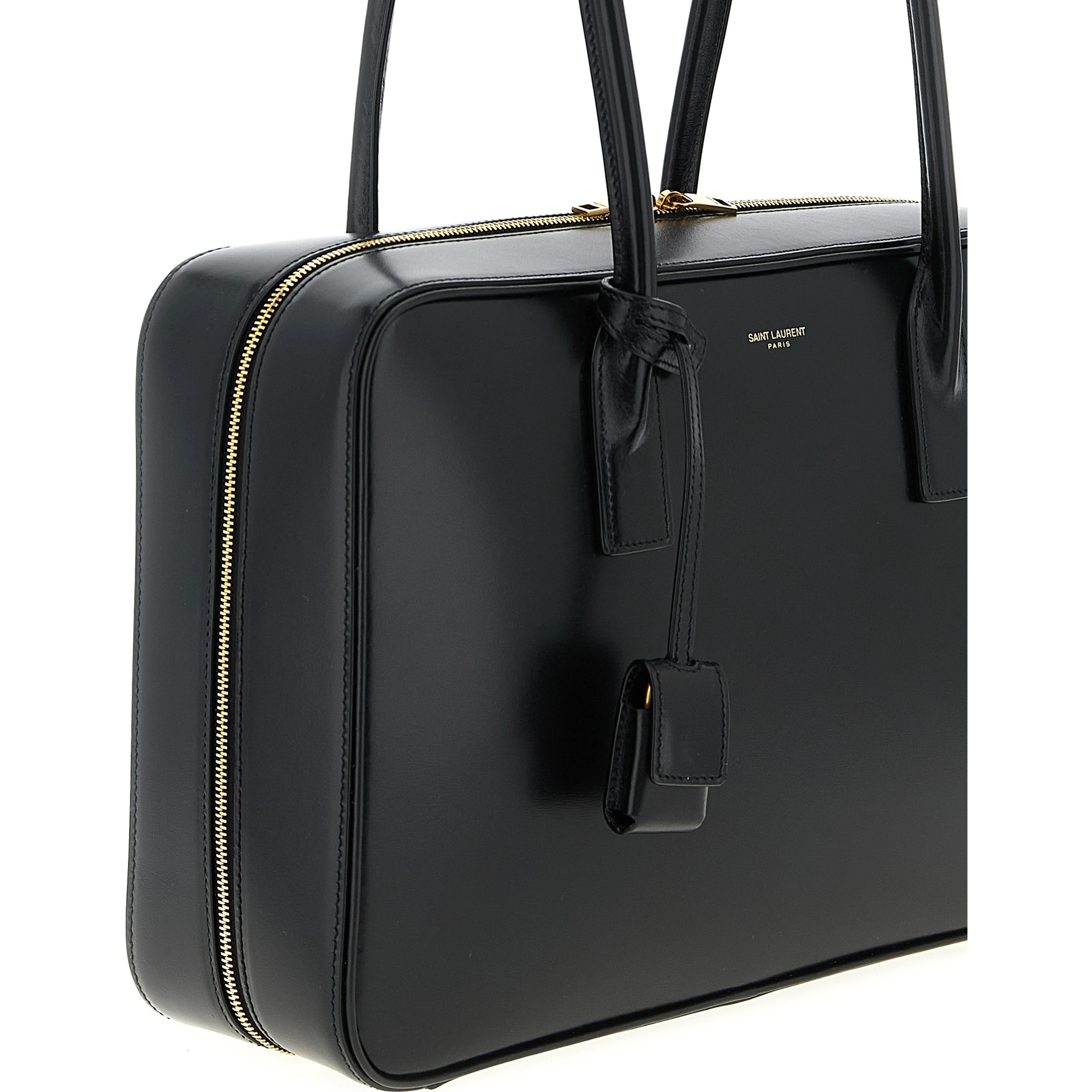 Black Calfskin Shoulder Bag