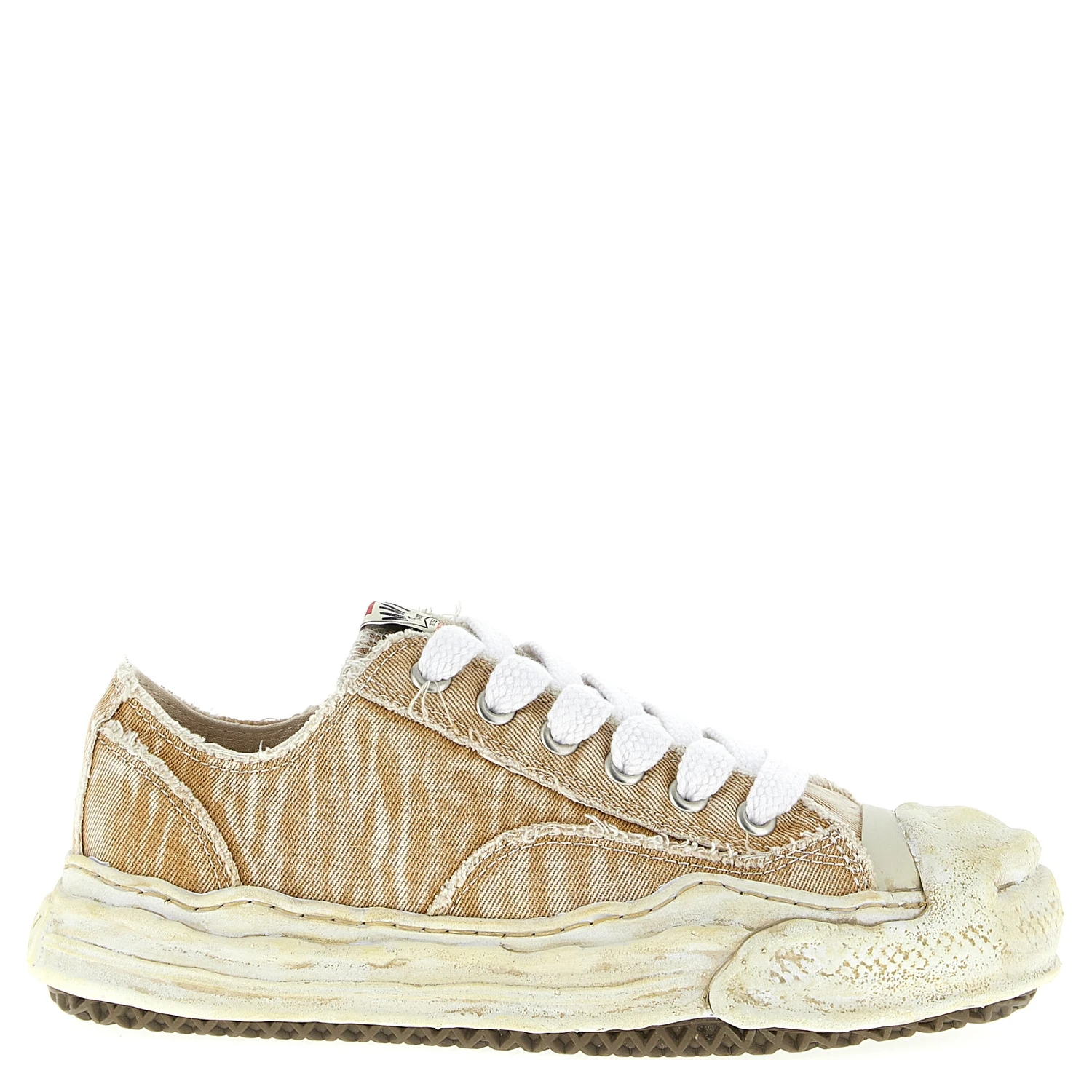 Beige Cotton Sneakers