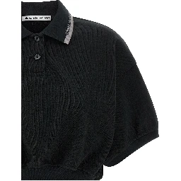 Black Cotton Polo Shirt