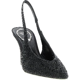 Black Glass High Heel Pumps