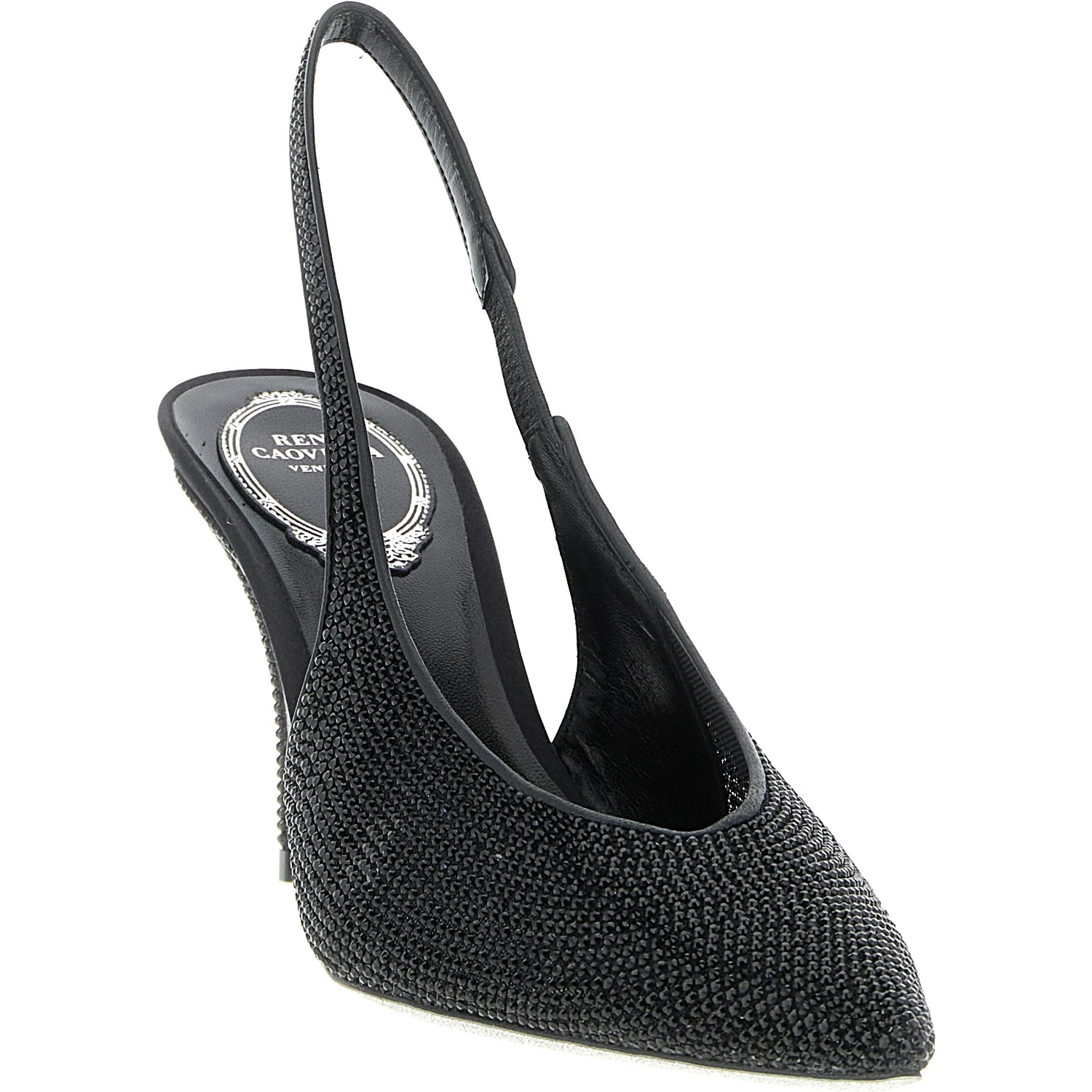 Black Glass High Heel Pumps