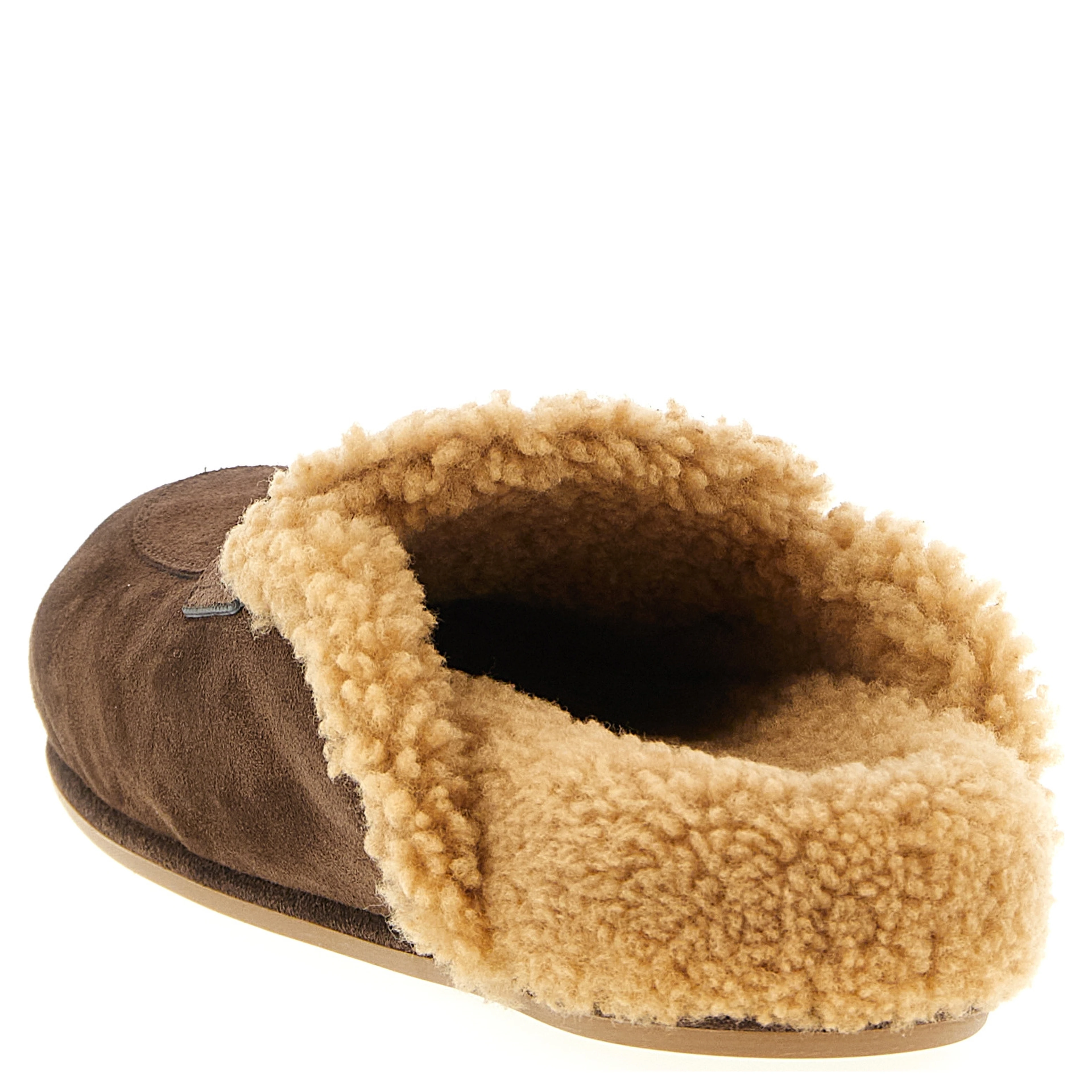 Brown Calfskin Slides