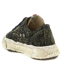 Black Cowhide Low Top Sneakers