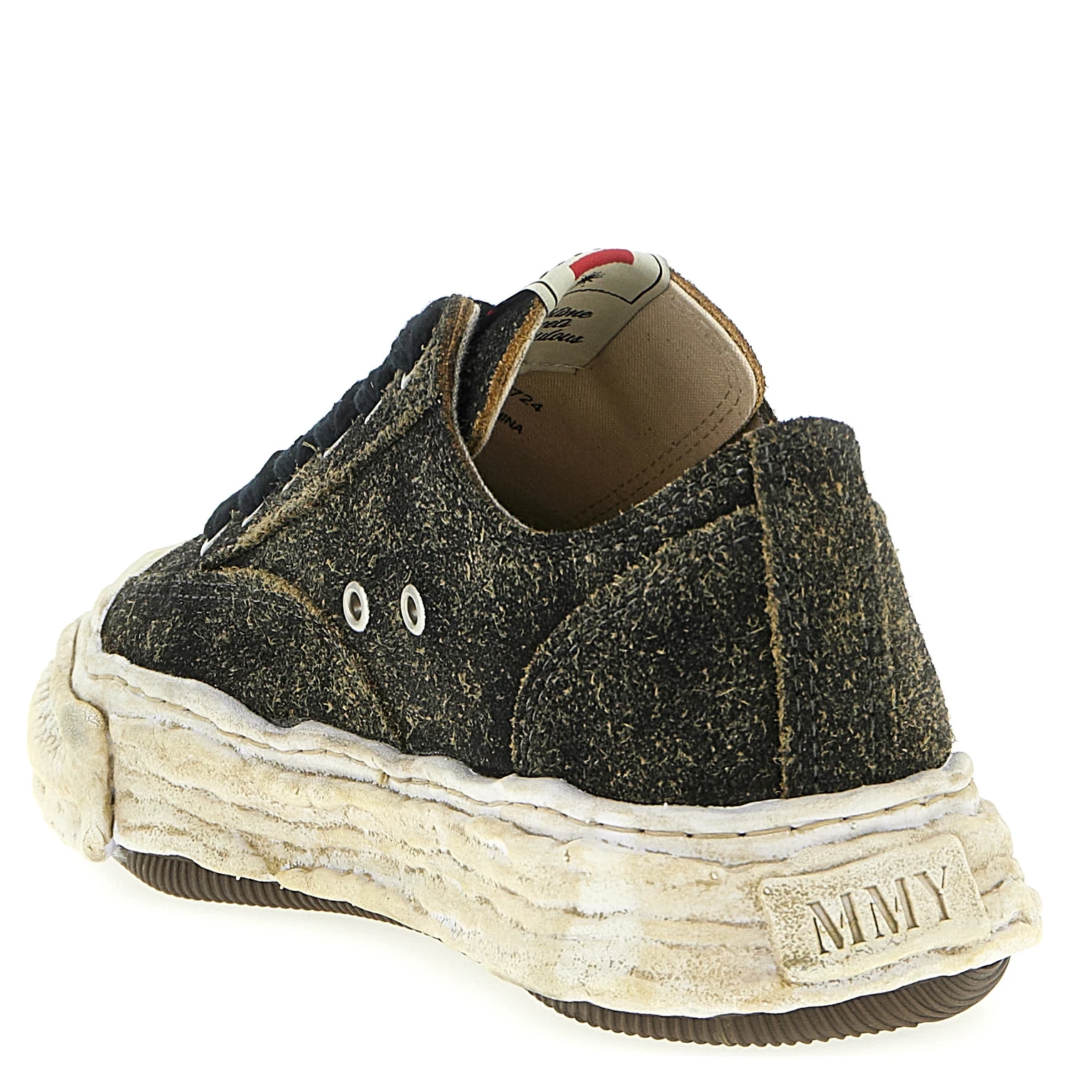 Black Cowhide Low Top Sneakers
