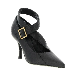 Black Lamb Leather High Heel Pumps