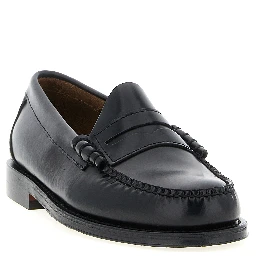 Black Cowhide Slip-On Loafers