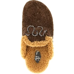 Brown Calfskin Slides