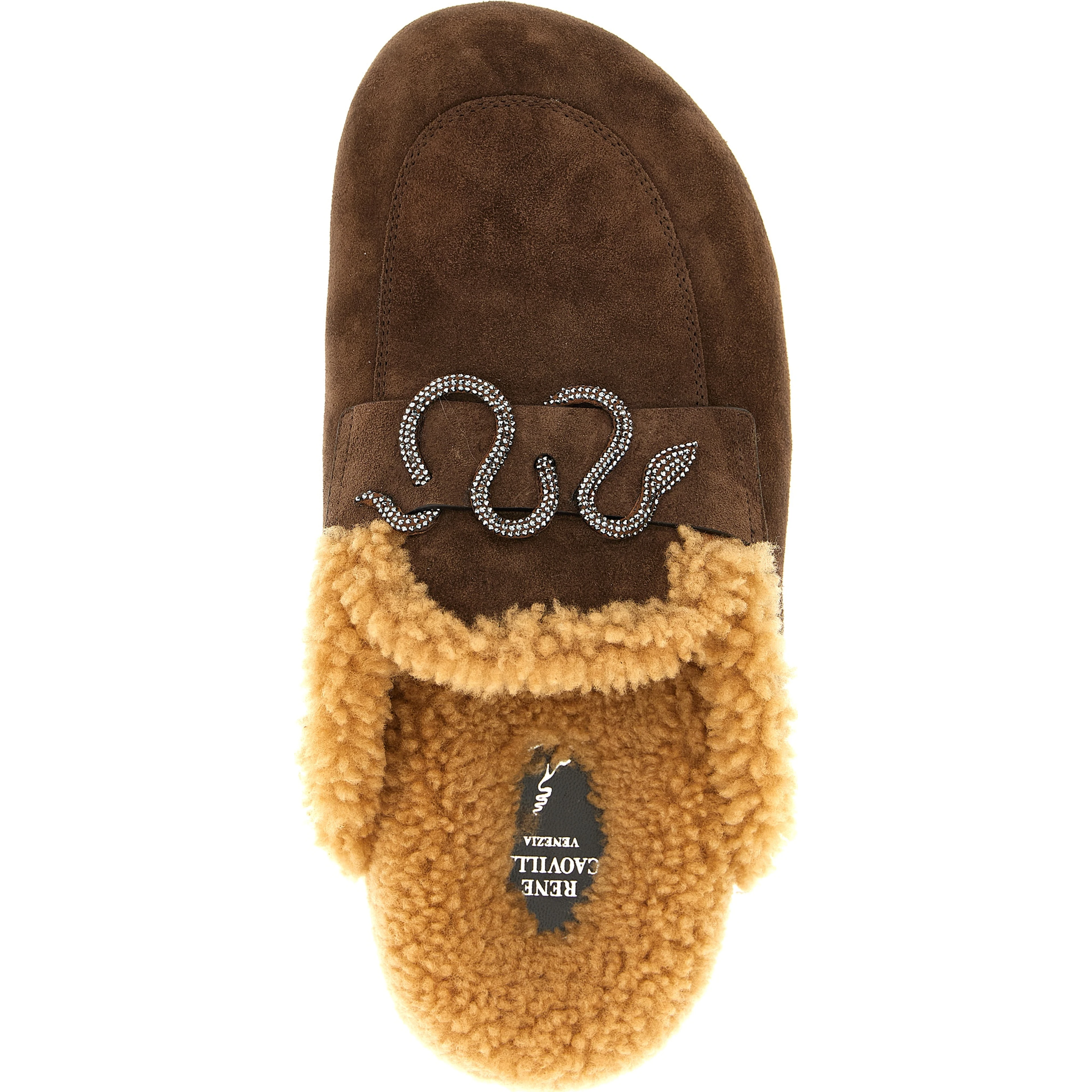 Brown Calfskin Slides