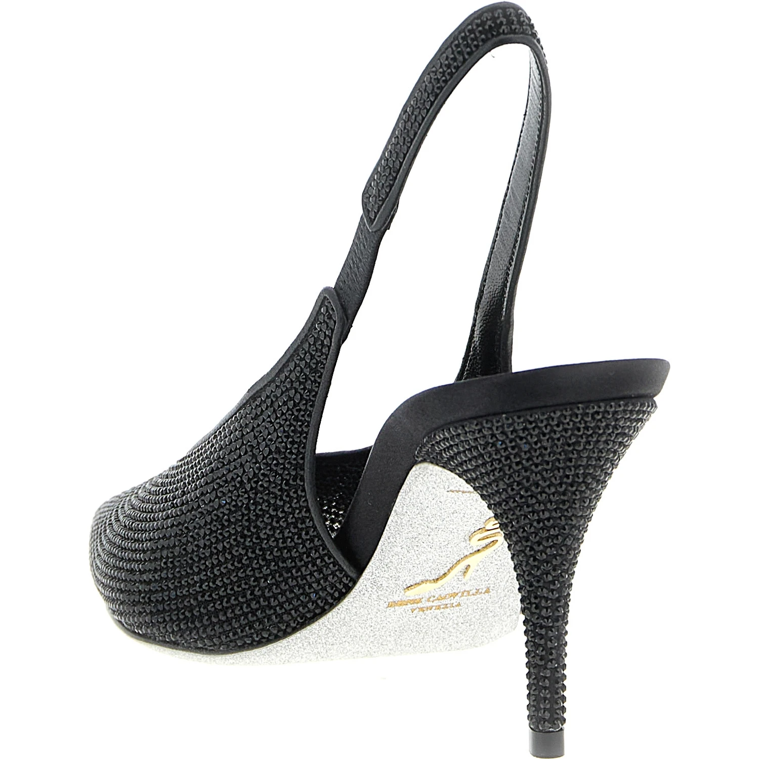 Black Glass High Heel Pumps