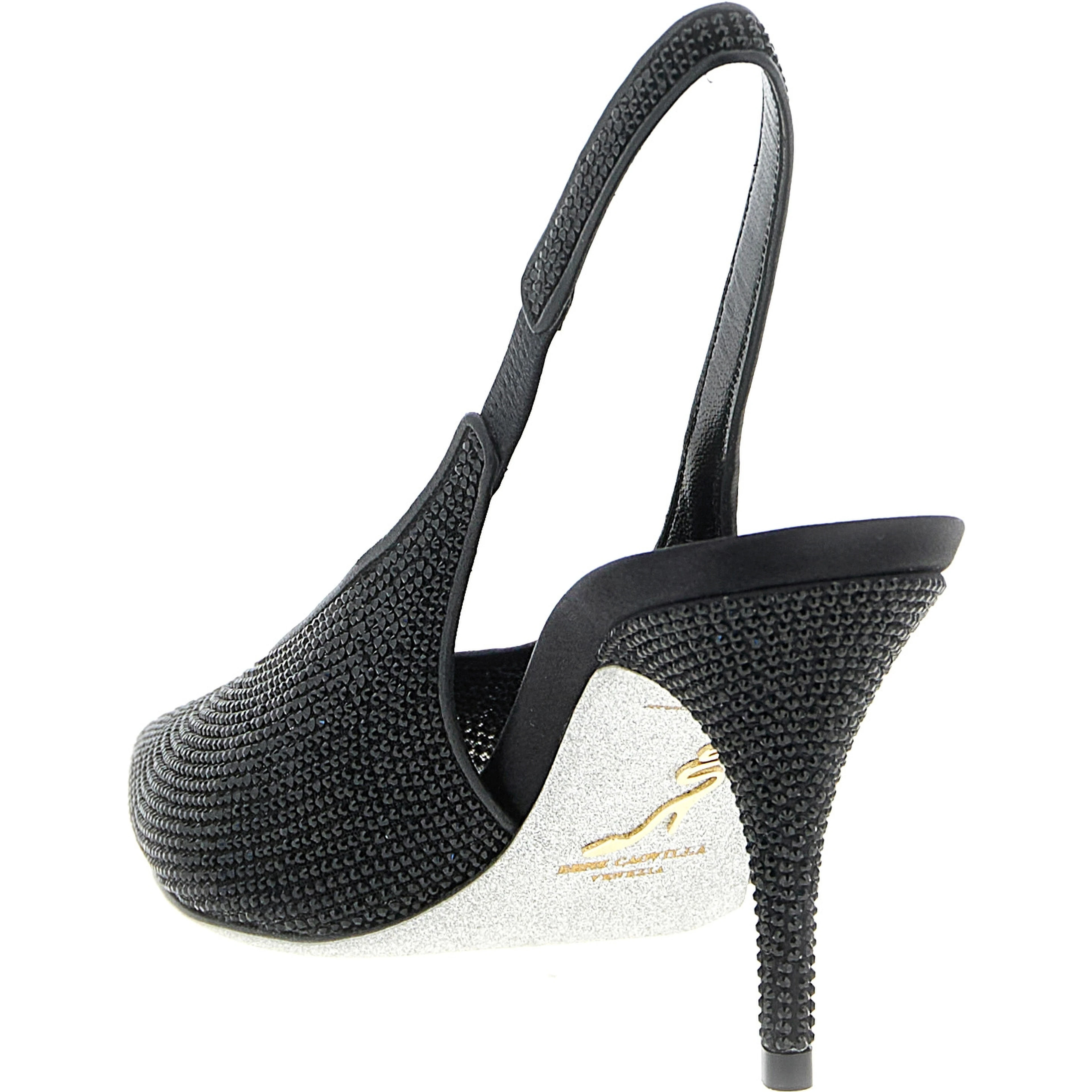 Black Glass High Heel Pumps