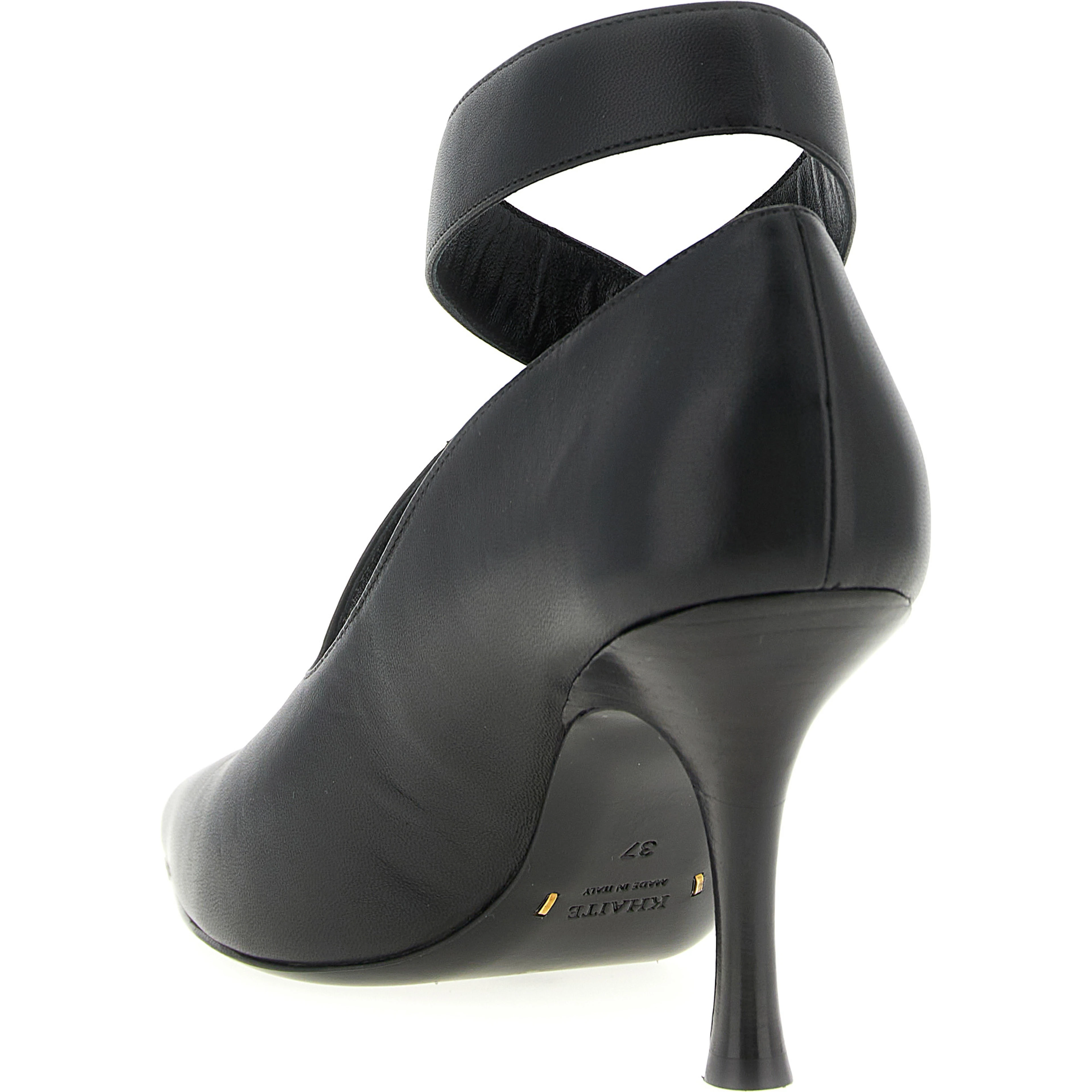 Black Lamb Leather High Heel Pumps