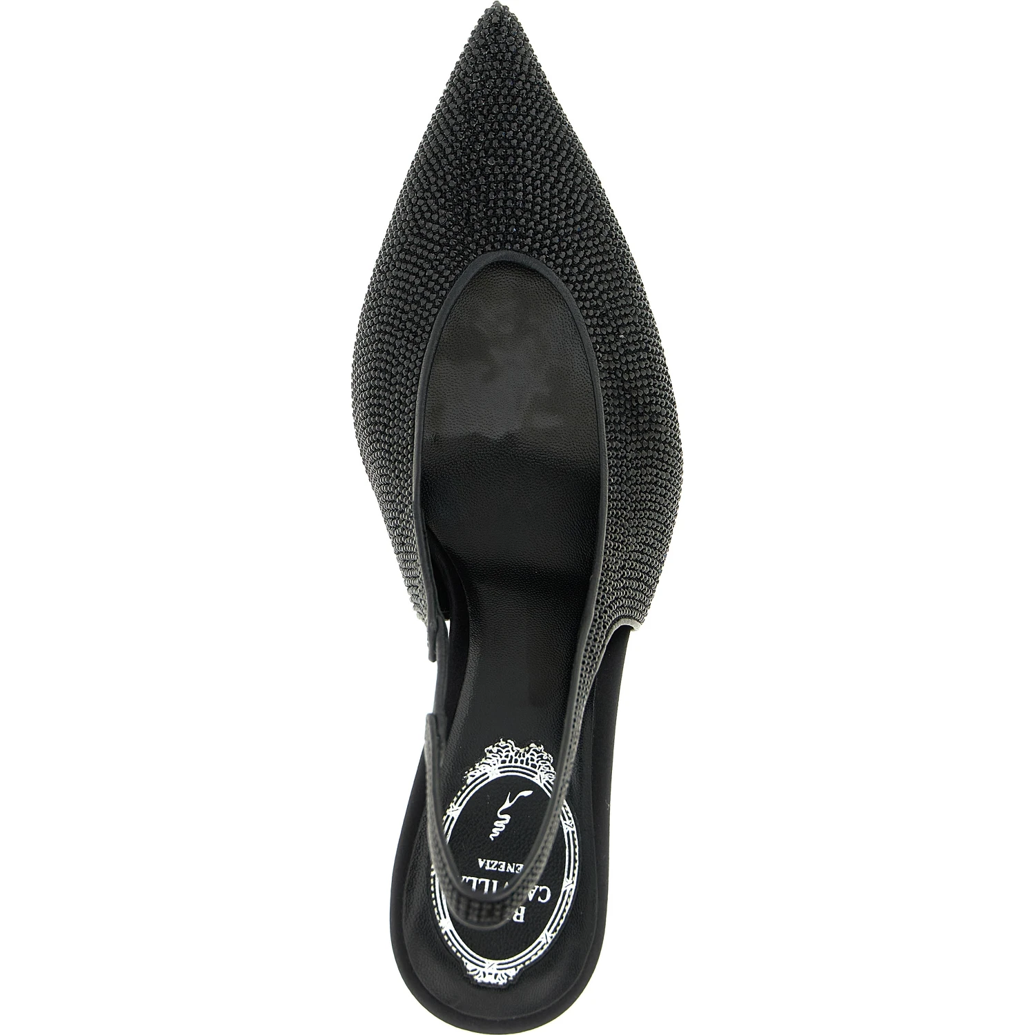 Black Glass High Heel Pumps