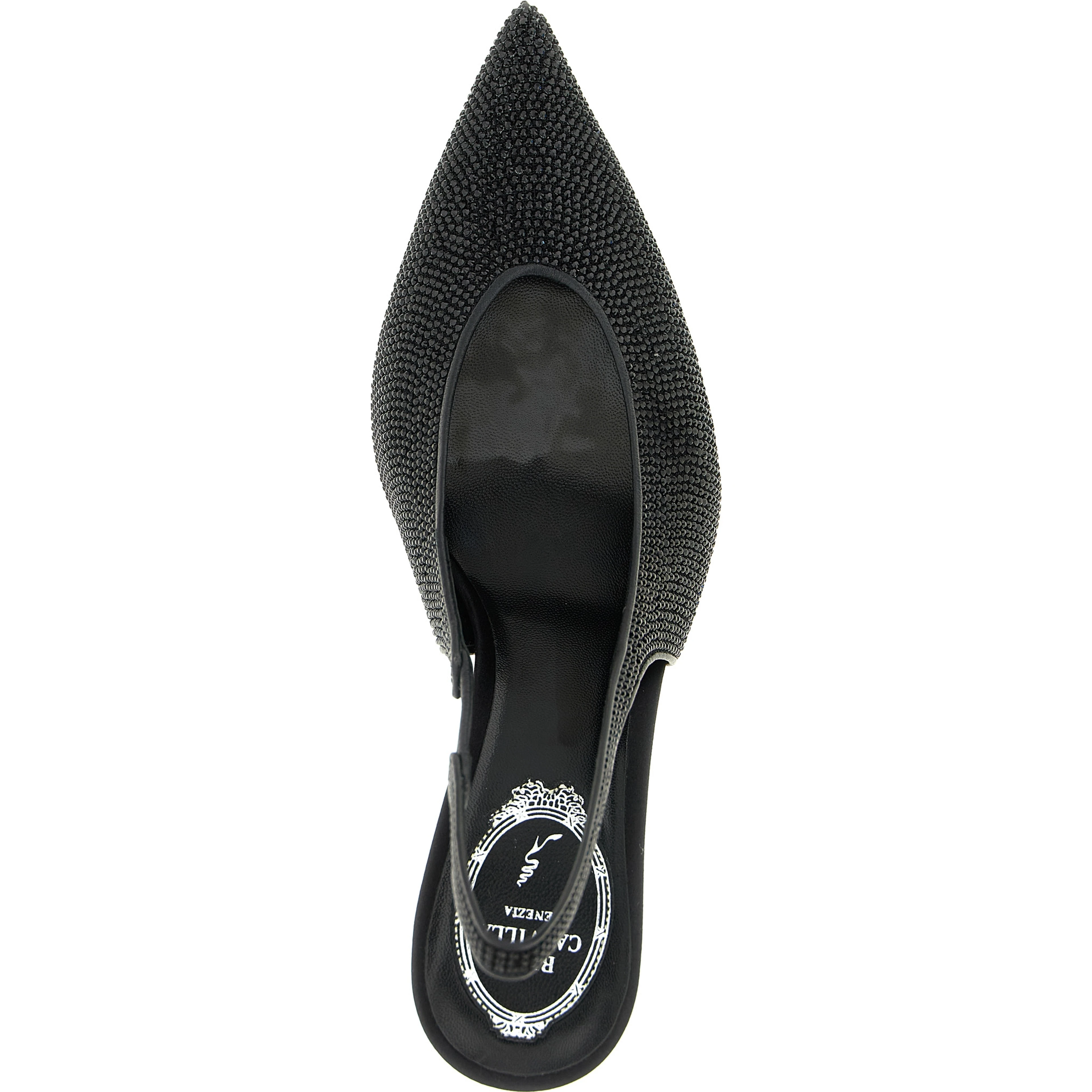 Black Glass High Heel Pumps