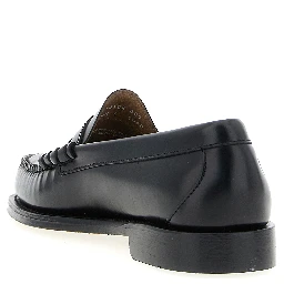 Black Cowhide Slip-On Loafers