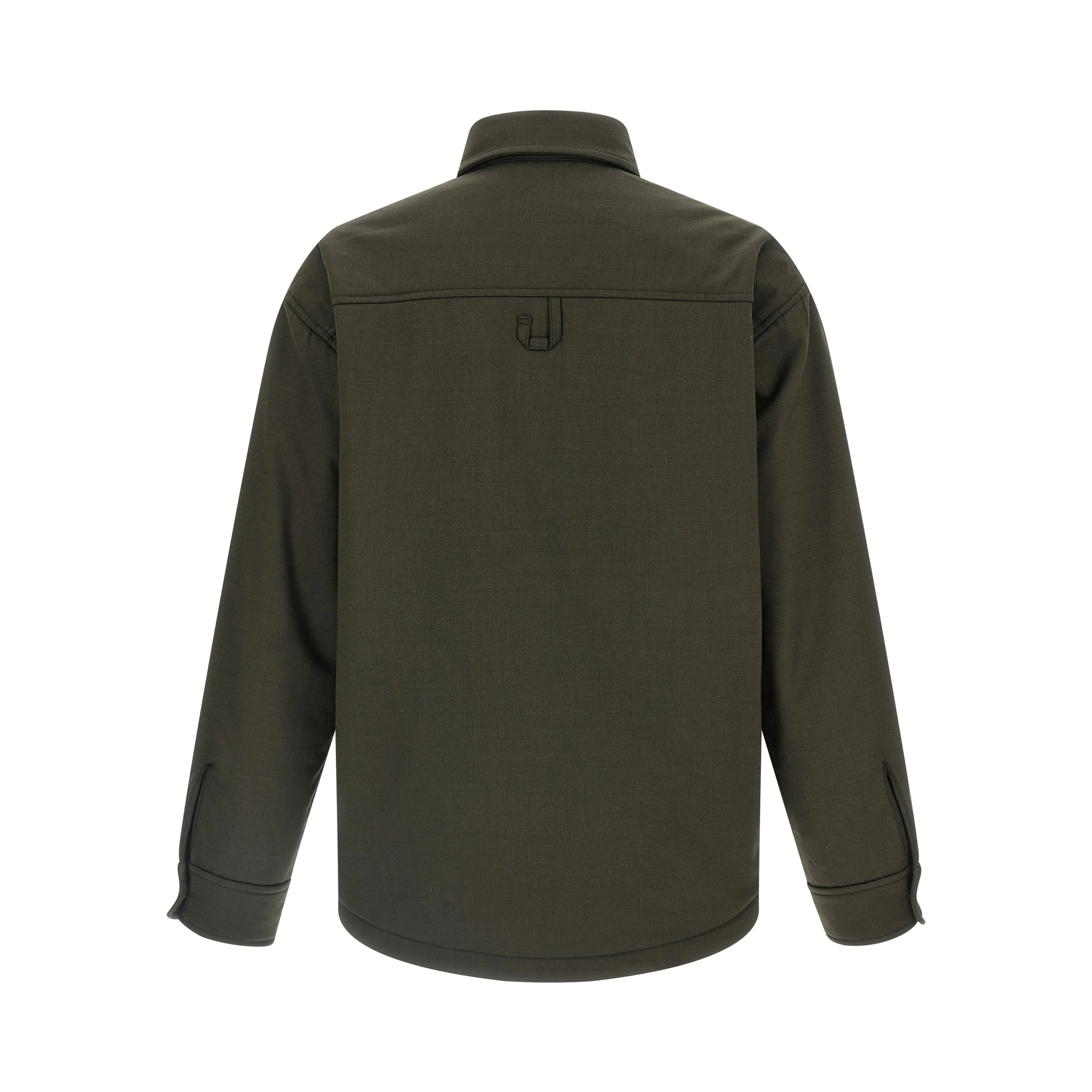 Bicolor Virgin Wool Shell Jacket