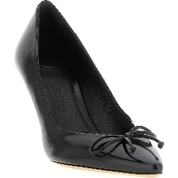 Black Cowhide High Heel Pumps